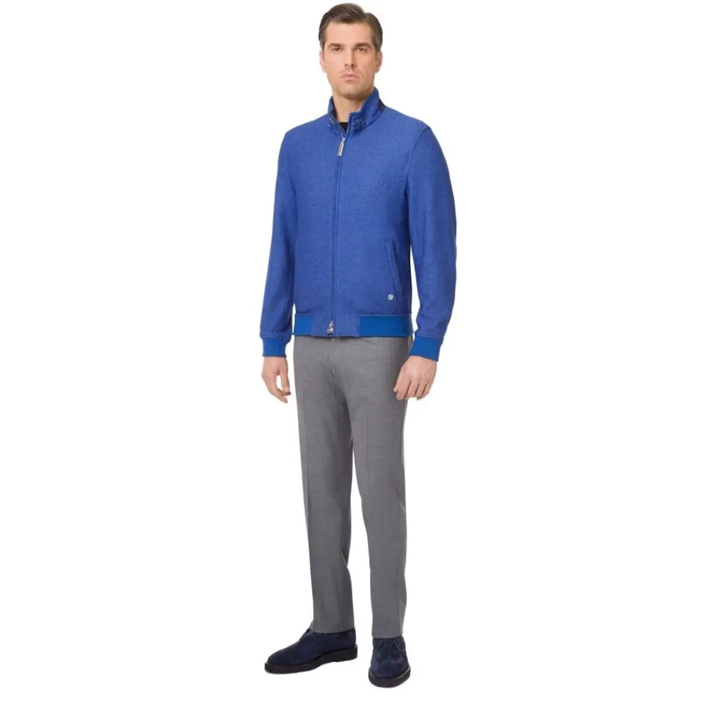 Best Sale Blouson In Cashmere And Silk Mens Last Sizes