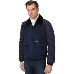 Online Blouson In Shearling And Silk Mens Outerwear