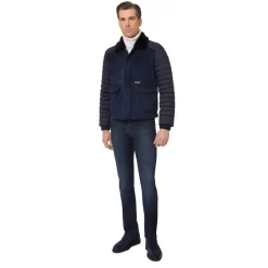 Online Blouson In Shearling And Silk Mens Outerwear
