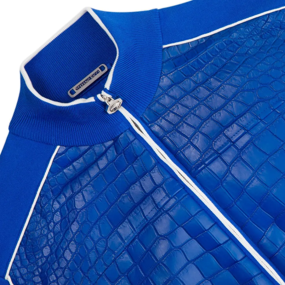Fashion Blouson With Crocodile Inserts Mens Last Sizes