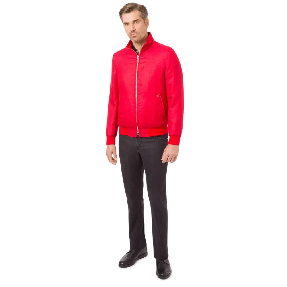 Sale Blouson With Crocodile Leather Inserts Mens Last Sizes