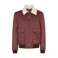 Hot Blouson With Lacon Shearling Collar Mens Outerwear