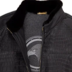 Outlet Blouson With Mink Fur Collar Mens Outerwear