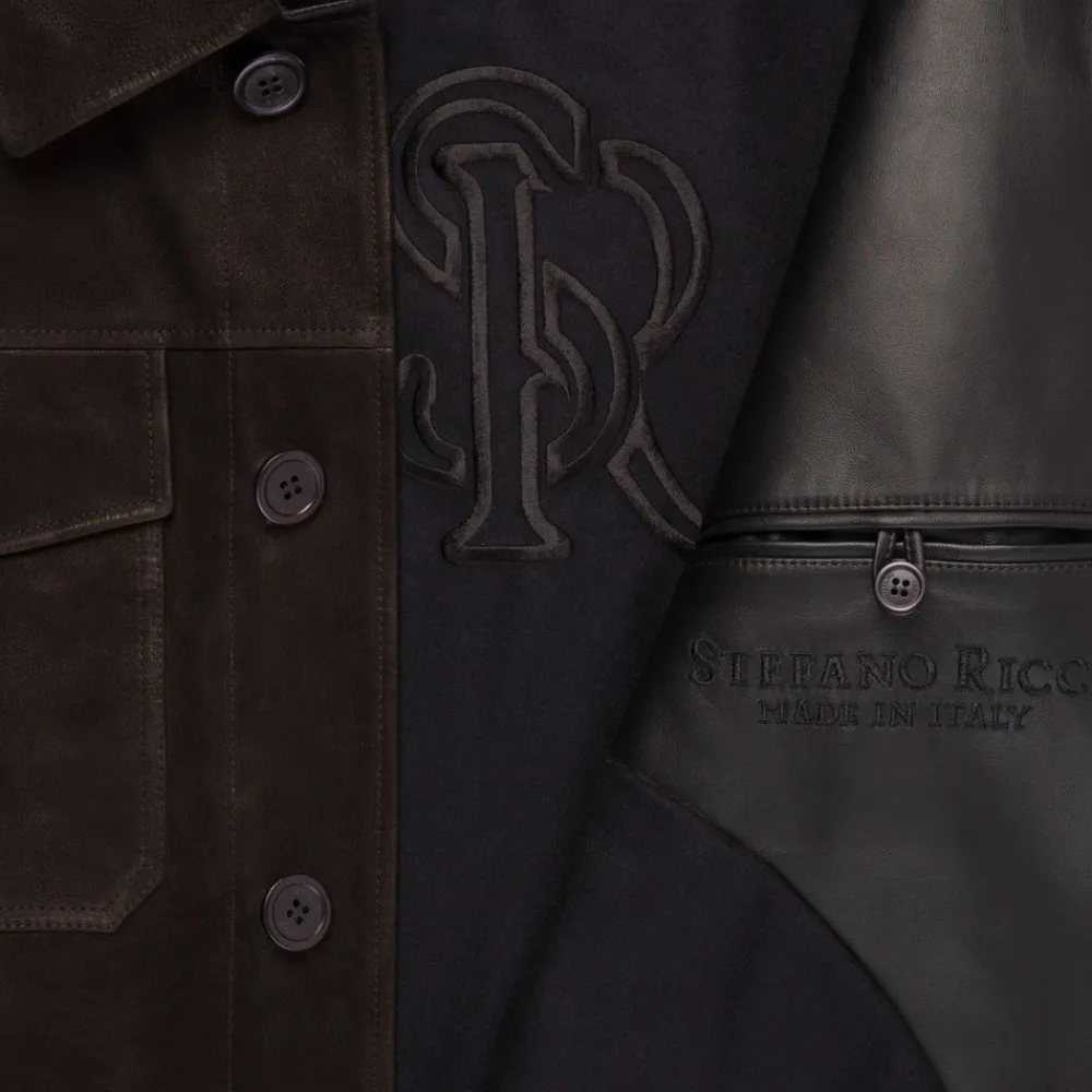New Bufalino Nubuck Leather Field Jacket Mens Outerwear
