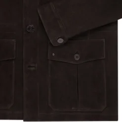 New Bufalino Nubuck Leather Field Jacket Mens Outerwear