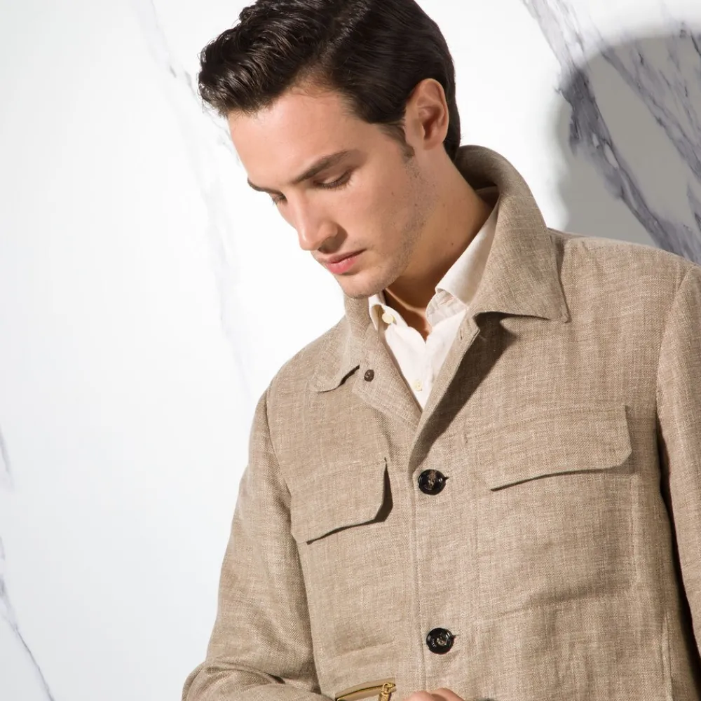 Outlet Button-Down Blouson Mens Last Sizes