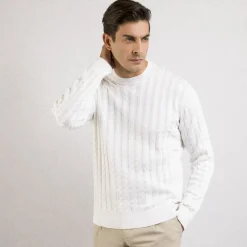 Best Cable Knit Crew Neck Sweater Mens Knitwear