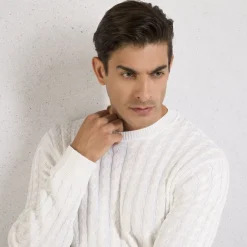 Best Cable Knit Crew Neck Sweater Mens Knitwear