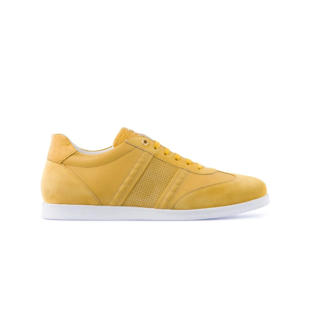 Best Calfskin And Matted Crocodile Leather Sneakers Sneakers