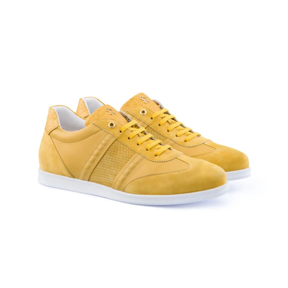 Best Calfskin And Matted Crocodile Leather Sneakers Sneakers