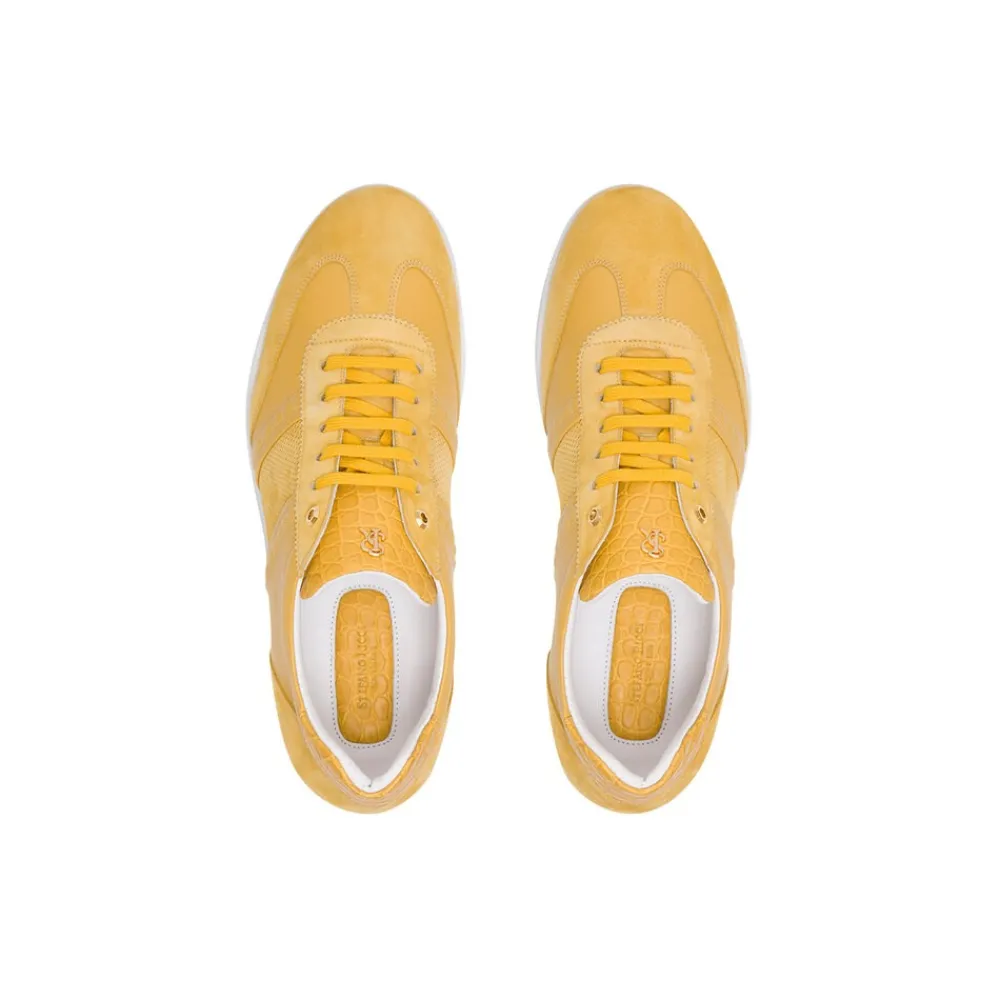 Best Calfskin And Matted Crocodile Leather Sneakers Sneakers
