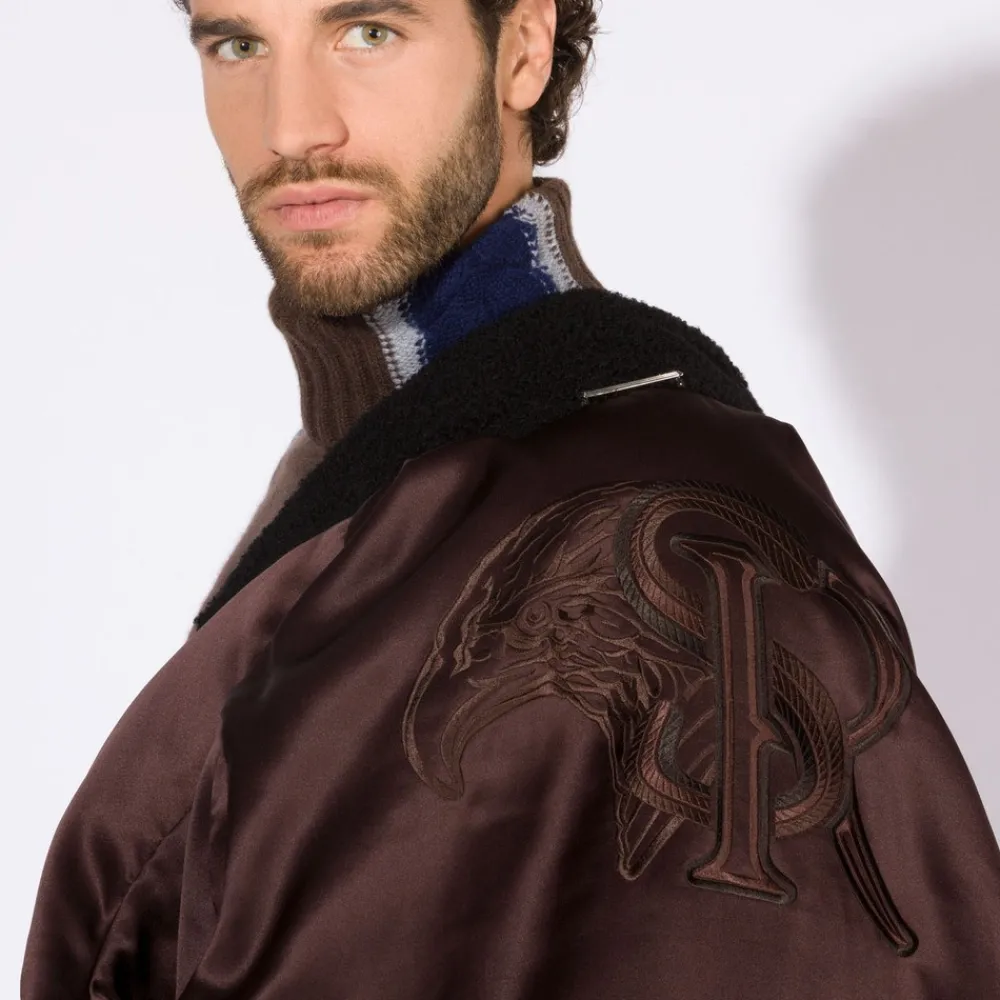 Outlet Calfskin And Shearling Blouson Mens Outerwear