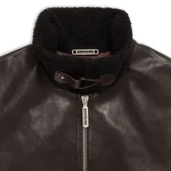 Outlet Calfskin And Shearling Blouson Mens Outerwear