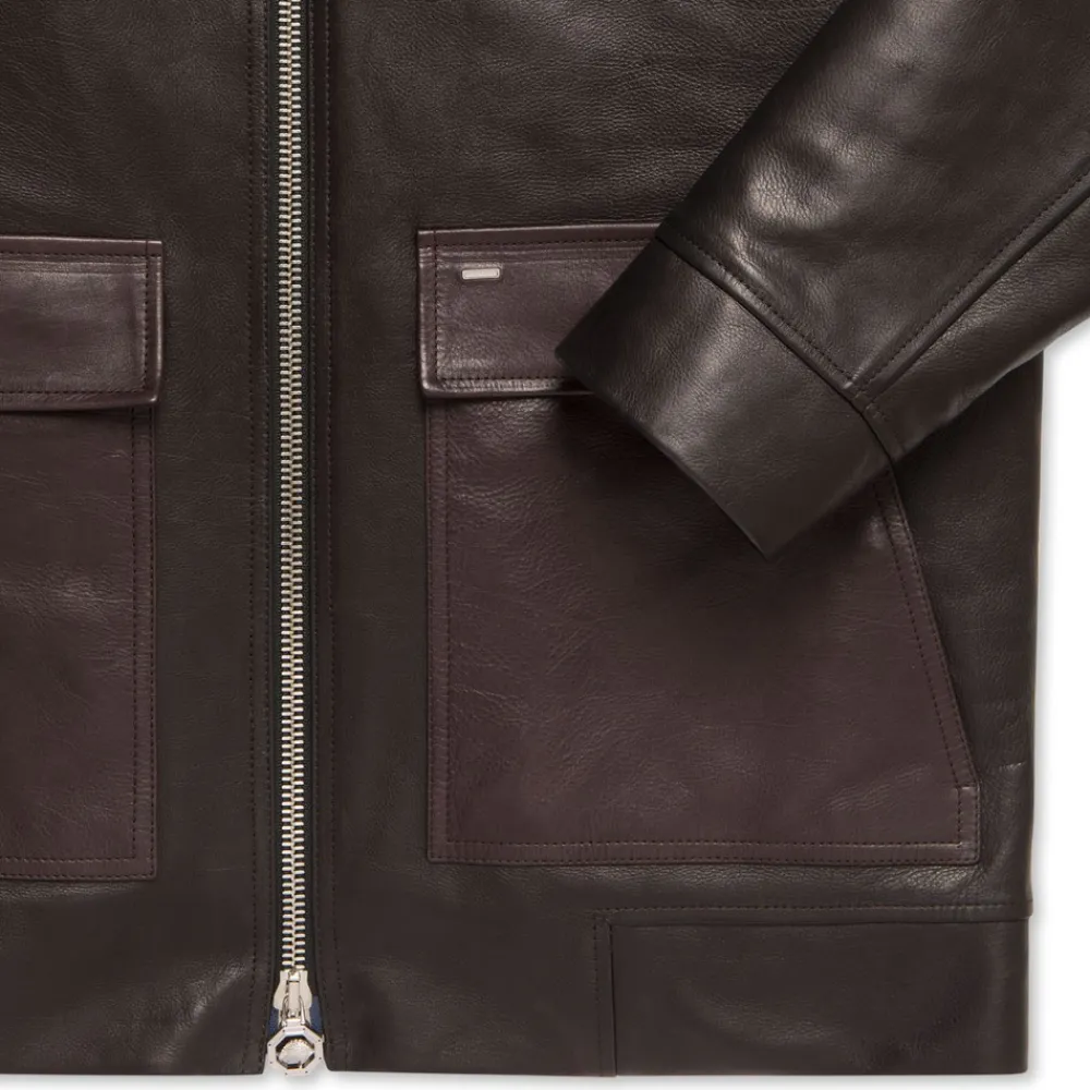 Outlet Calfskin And Shearling Blouson Mens Outerwear