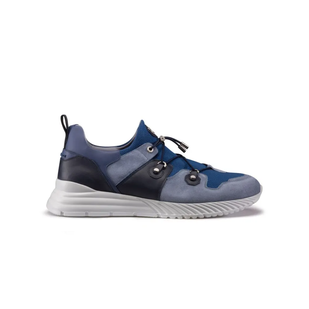 Shop Calfskin Leather And Suede Sneakers Sneakers