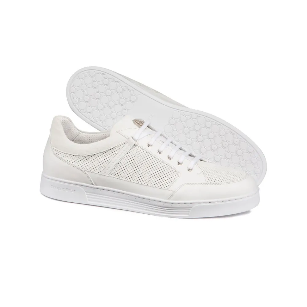 Clearance Calfskin Leather And Suede Sneakers Sneakers