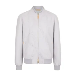 Online Calfskin Leather Blouson Mens Outerwear