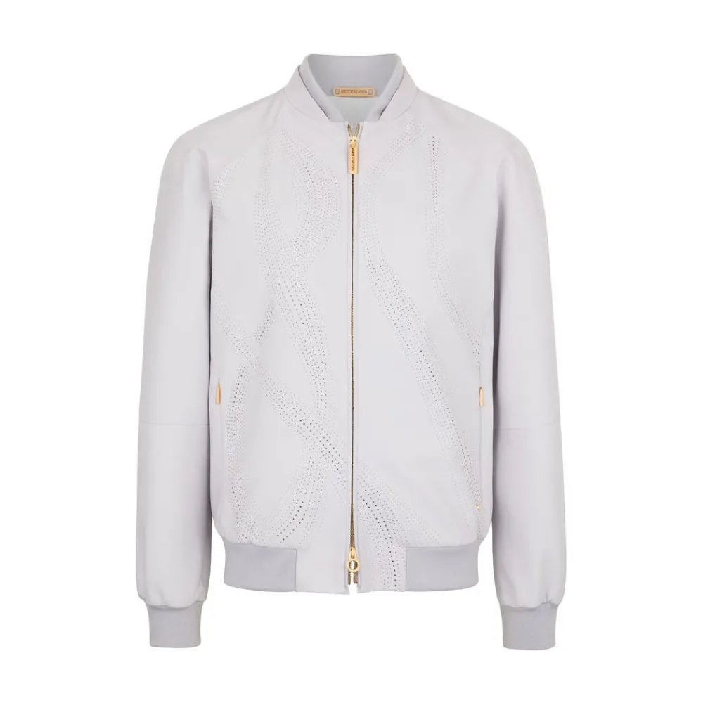 Online Calfskin Leather Blouson Mens Outerwear