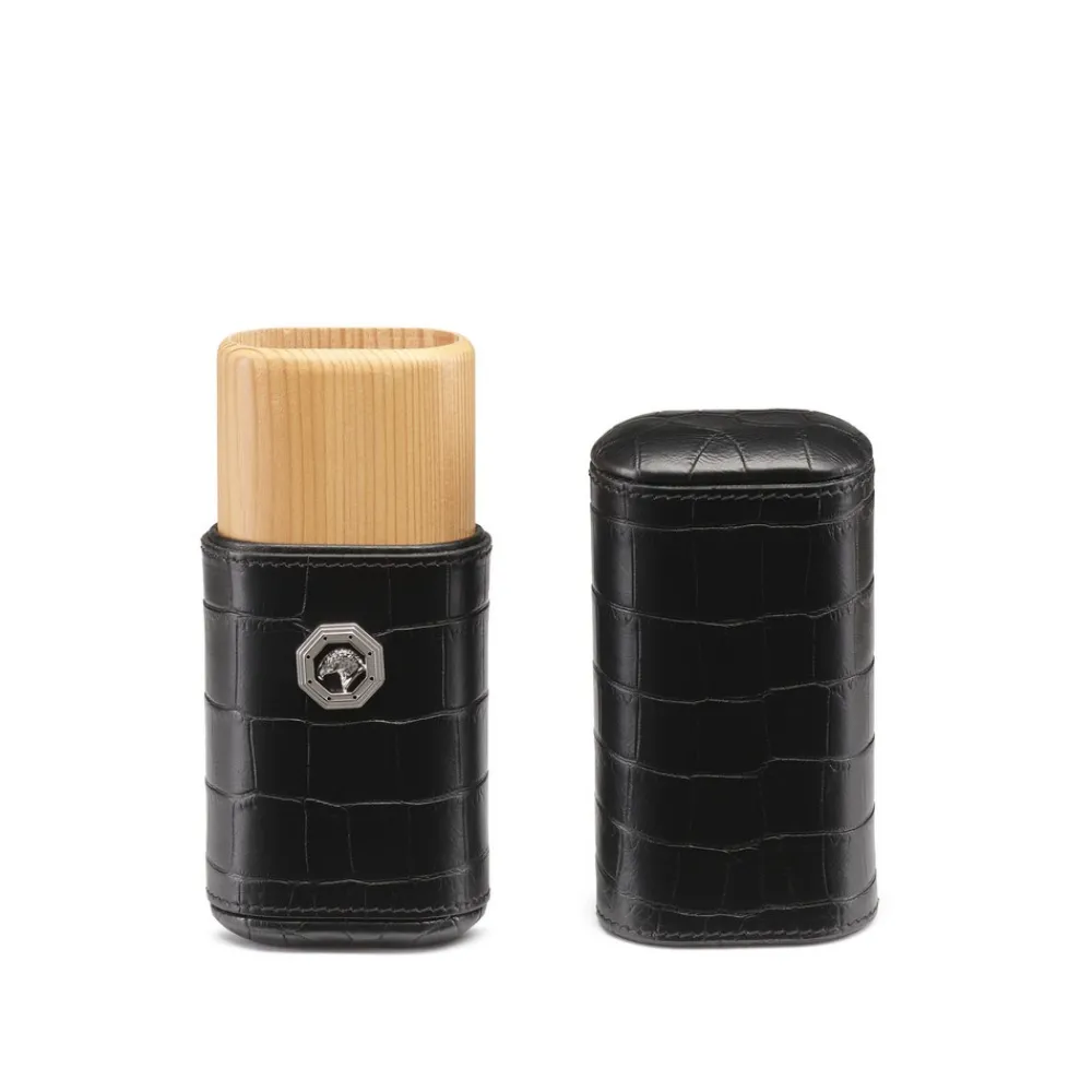 Fashion Calfskin Leather Cigar Holder (2 Cigars) Cigar Accessories
