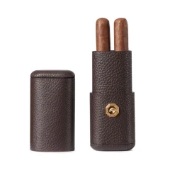 Cheap Calfskin Leather Cigar Holder (2 Cigars) Cigar Accessories