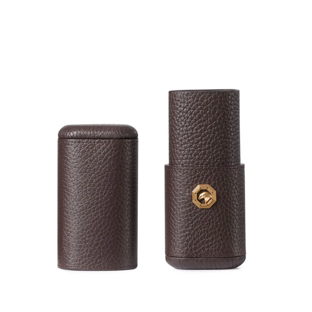 Cheap Calfskin Leather Cigar Holder (2 Cigars) Cigar Accessories