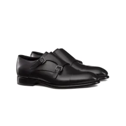 Best Sale Calfskin Leather Double Monk Strap Shoes Dress Shoes