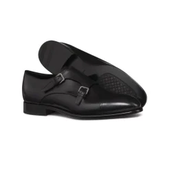 Best Sale Calfskin Leather Double Monk Strap Shoes Dress Shoes