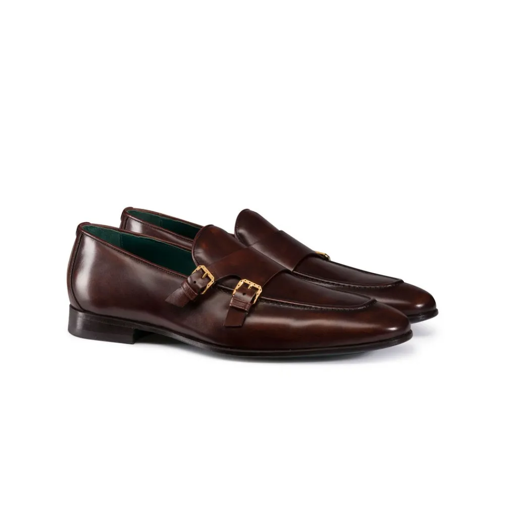 Best Calfskin Leather Monk Strap Loafers Loafers