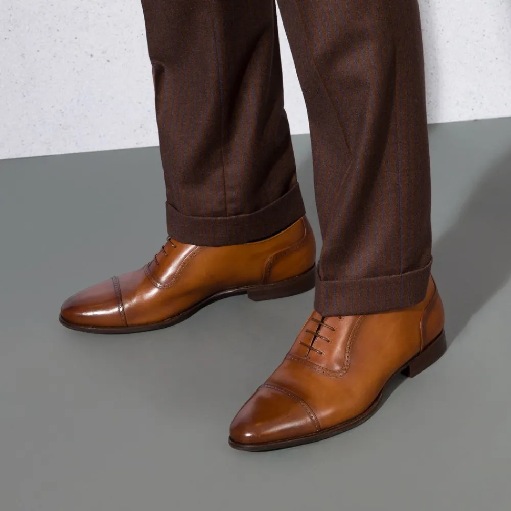 Online Calfskin Leather Oxford Shoes Oxford & Derbies
