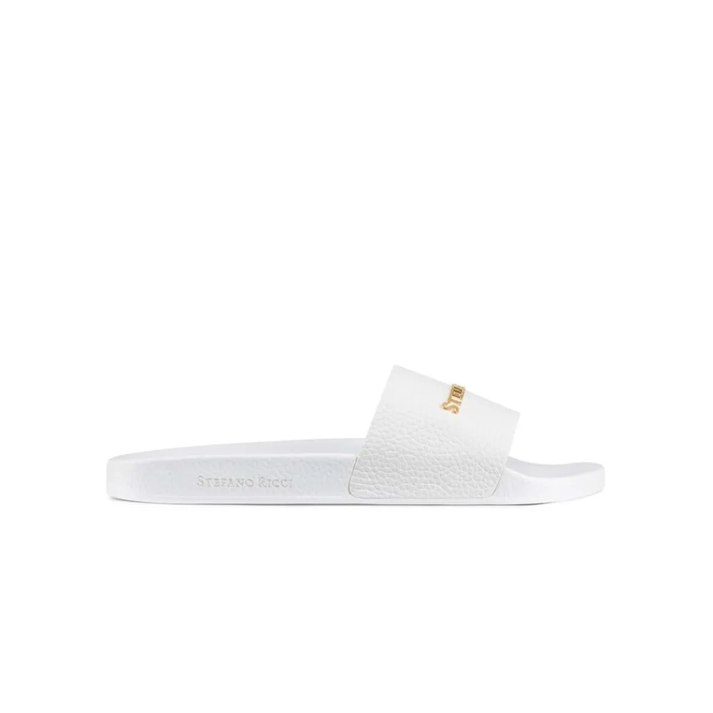 Discount Calfskin Leather Slides Espadrilles & Sandals