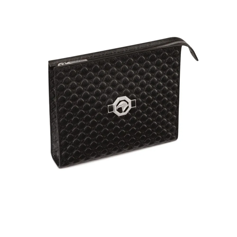 Cheap Calfskin Leather Travel Pouch Small Leather Goods
