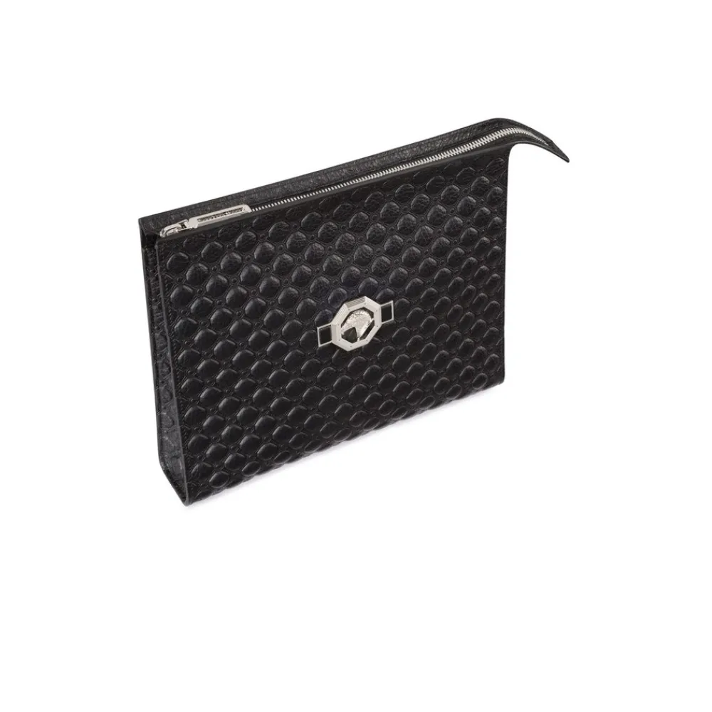 Cheap Calfskin Leather Travel Pouch Small Leather Goods
