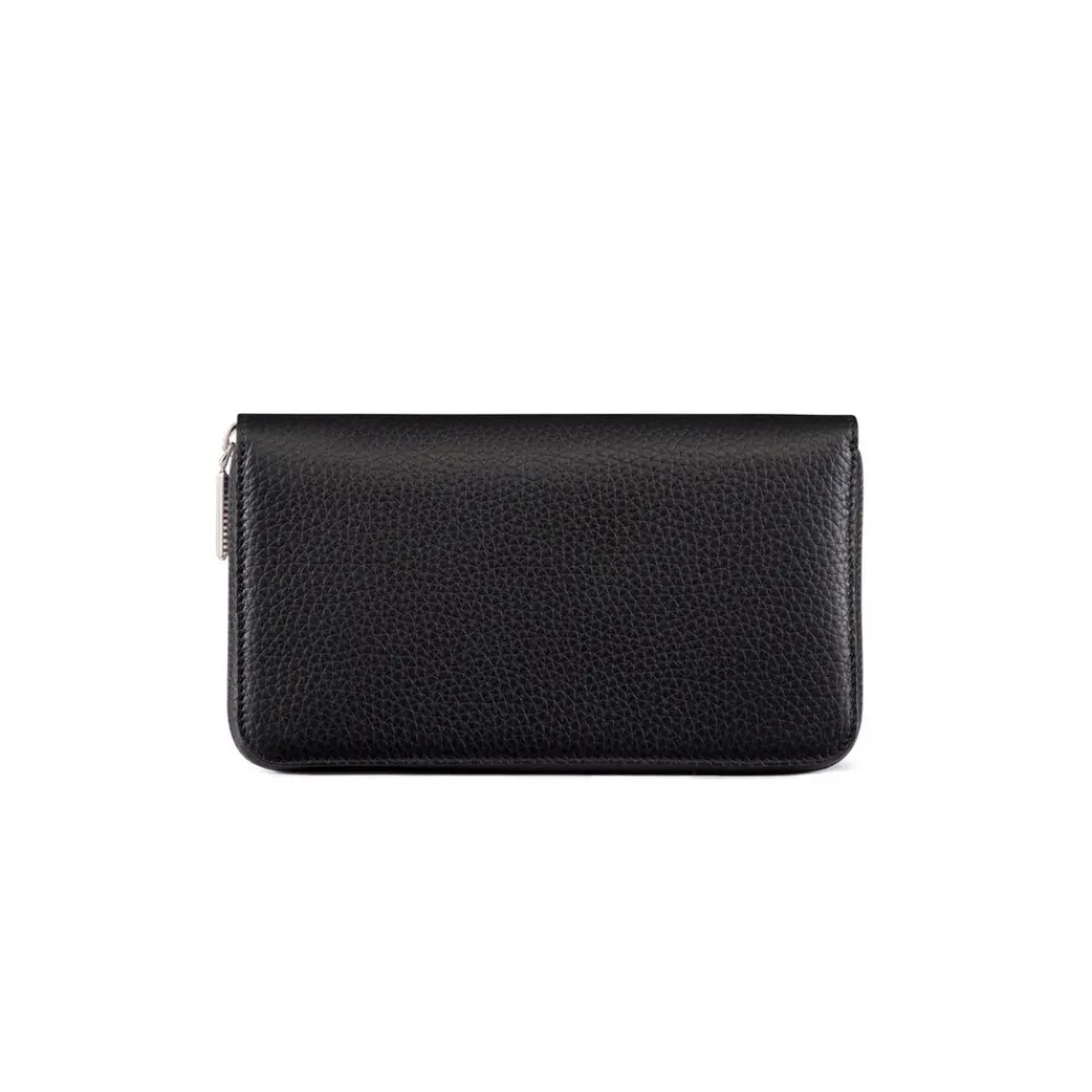New Calfskin Leather Zip Around Wallet Small Leather Goods