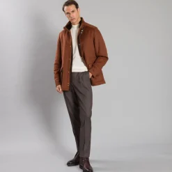 New Cashmere And Beaver Fur Field Jacket Mens Outerwear
