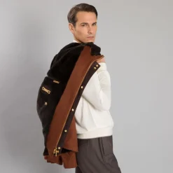 New Cashmere And Beaver Fur Field Jacket Mens Outerwear