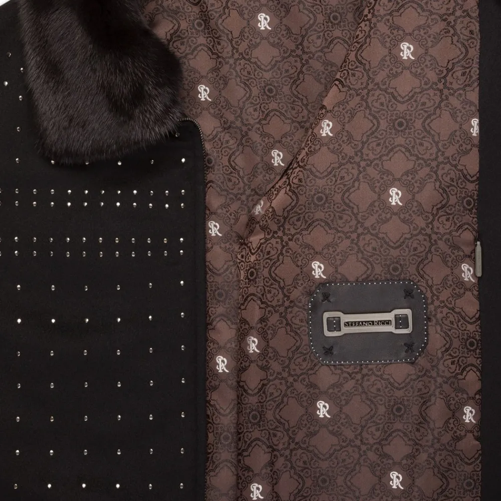 Best Sale Cashmere And Mink Blouson Mens Outerwear