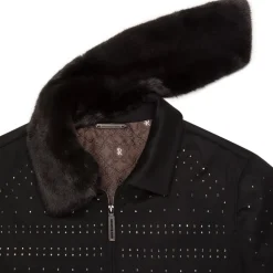 Best Sale Cashmere And Mink Blouson Mens Outerwear