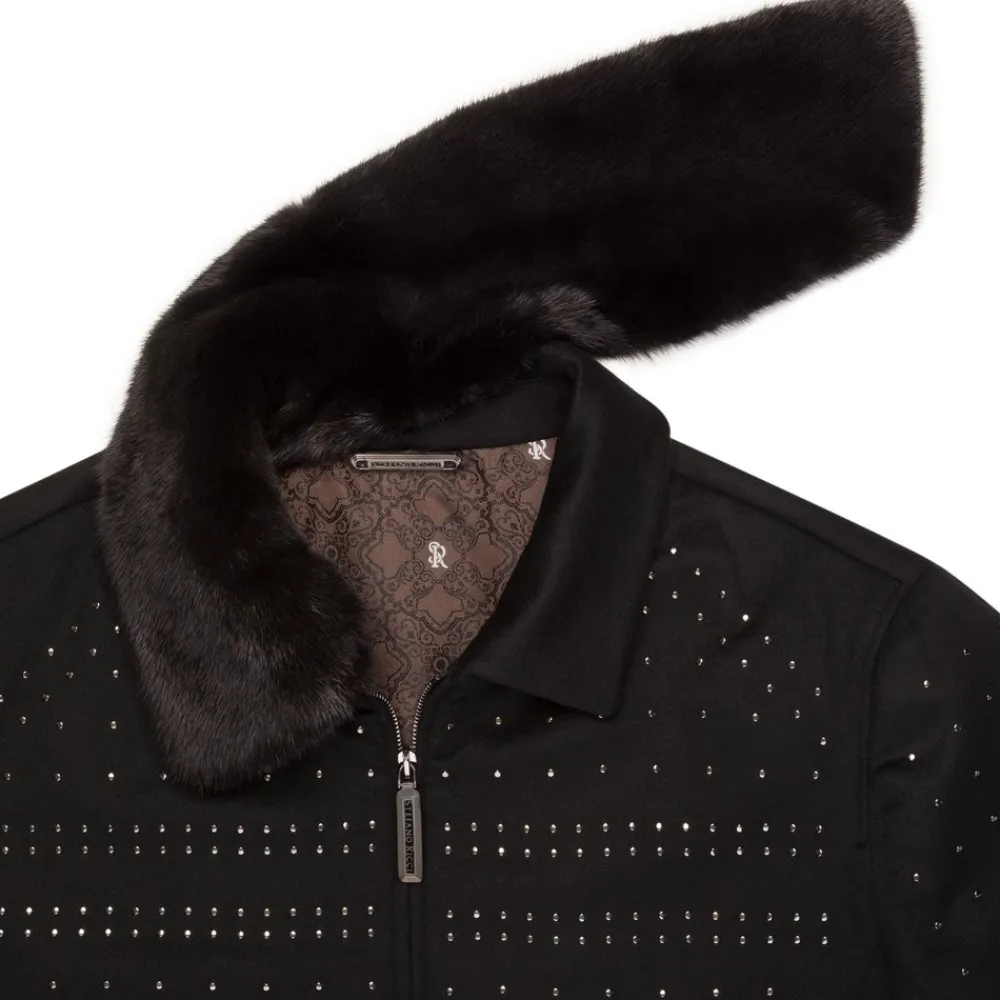 Best Sale Cashmere And Mink Blouson Mens Outerwear