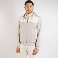 Fashion Cashmere And Nubuck Crocodile Hooded Blouson Mens Outerwear