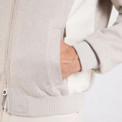 Fashion Cashmere And Nubuck Crocodile Hooded Blouson Mens Outerwear