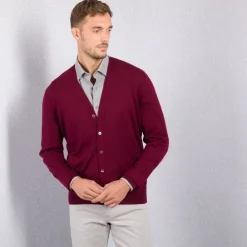 New Cashmere And Silk Cardigan Mens Knitwear