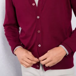 New Cashmere And Silk Cardigan Mens Knitwear