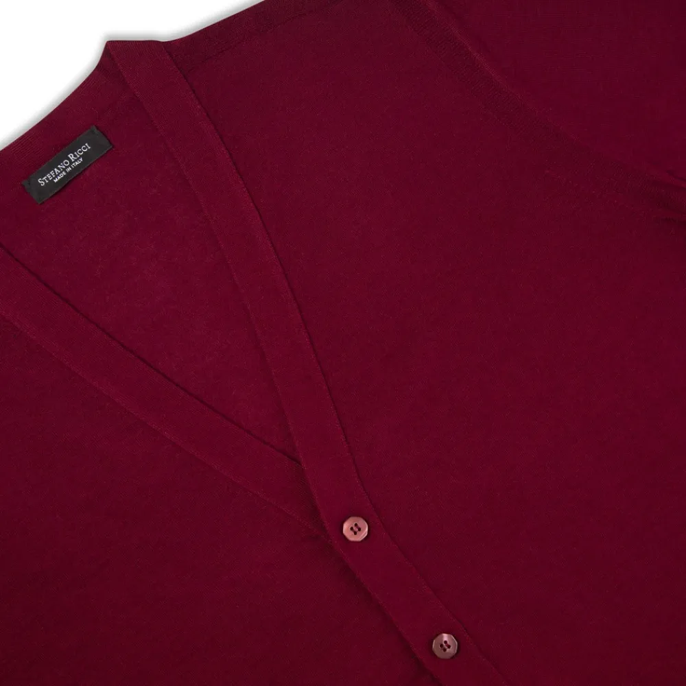 New Cashmere And Silk Cardigan Mens Knitwear
