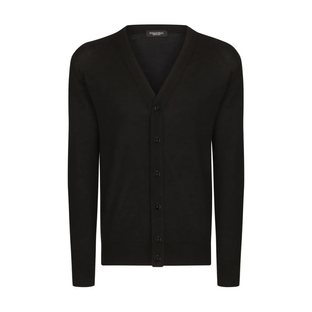 Sale Cashmere And Silk Cardigan Mens Knitwear
