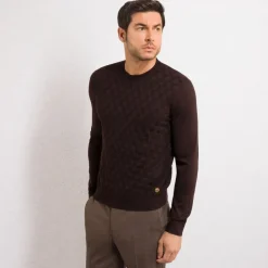 Cheap Cashmere And Silk Crew Neck Sweater Mens Knitwear
