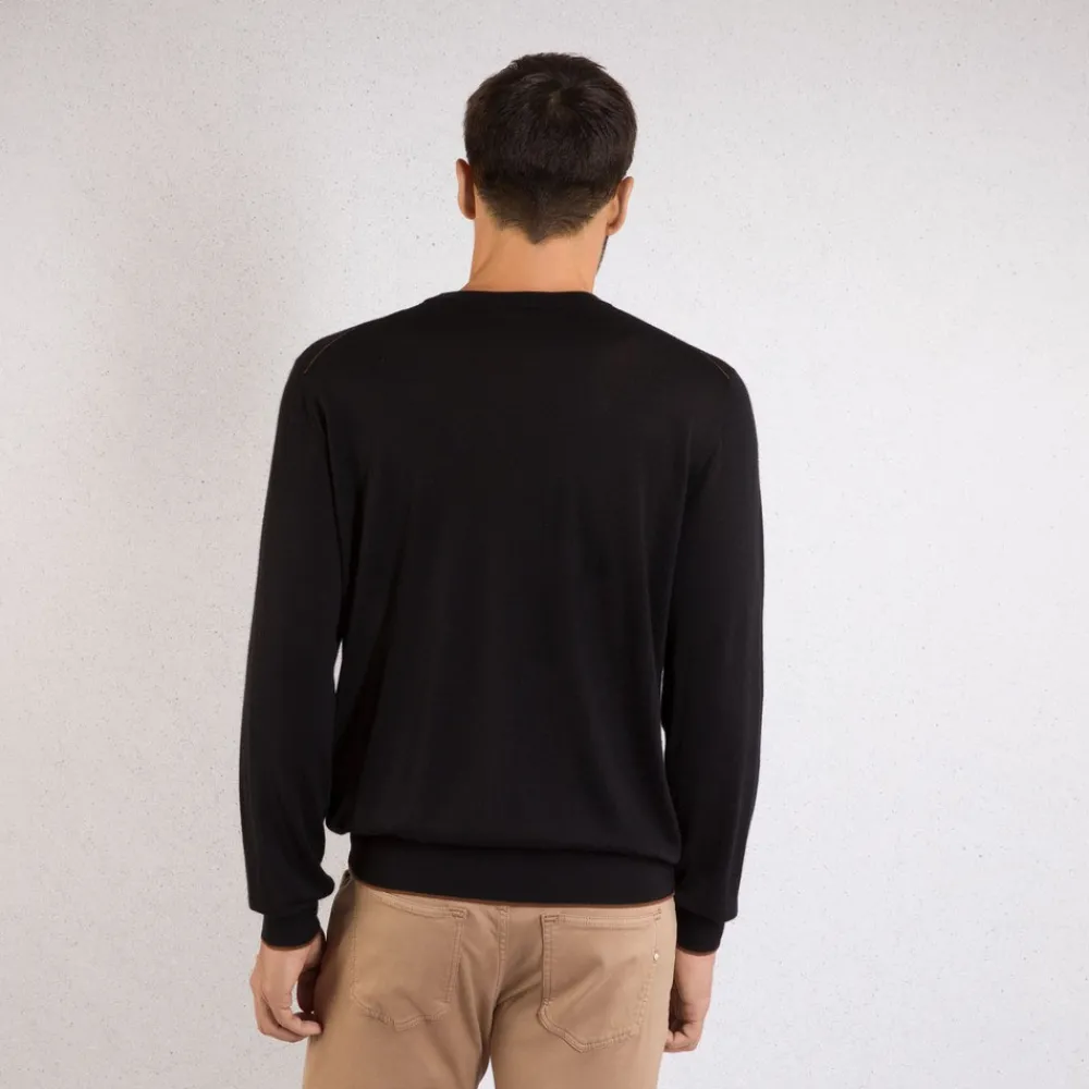 Sale Cashmere And Silk Crew Neck Sweater Mens Knitwear