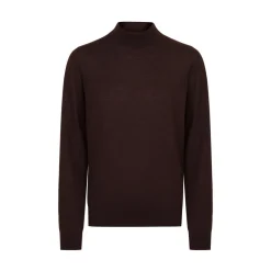 Best Cashmere And Silk Mock Neck Sweater Mens Knitwear