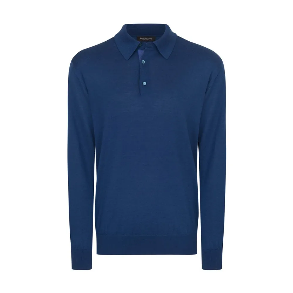 Best Sale Cashmere And Silk Three-Button Polo Shirt Mens Knitwear