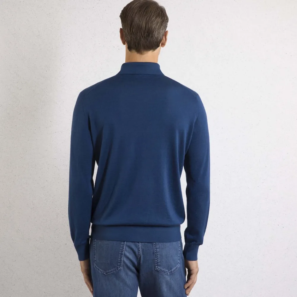 Best Sale Cashmere And Silk Three-Button Polo Shirt Mens Knitwear