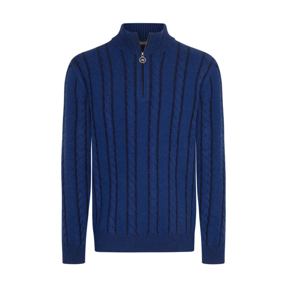 Best Cashmere And Silk Zip Mock Neck Sweater Mens Knitwear